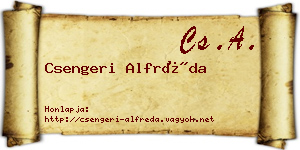Csengeri Alfréda névjegykártya